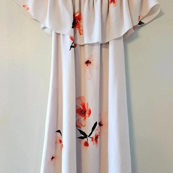 Wilfred Aritzia Neuchatel Off Shoulder Floral Print Mini Dress Dusty Pink XXS. - Picture 9 of 14